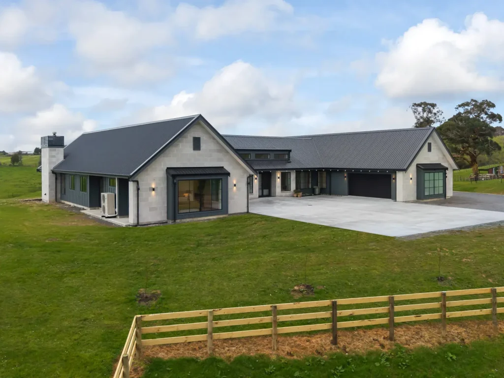 Country Estate Elegance - elevated view of the home across its paddocks, Muhunoa East Road, Ohau